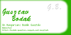gusztav bodak business card